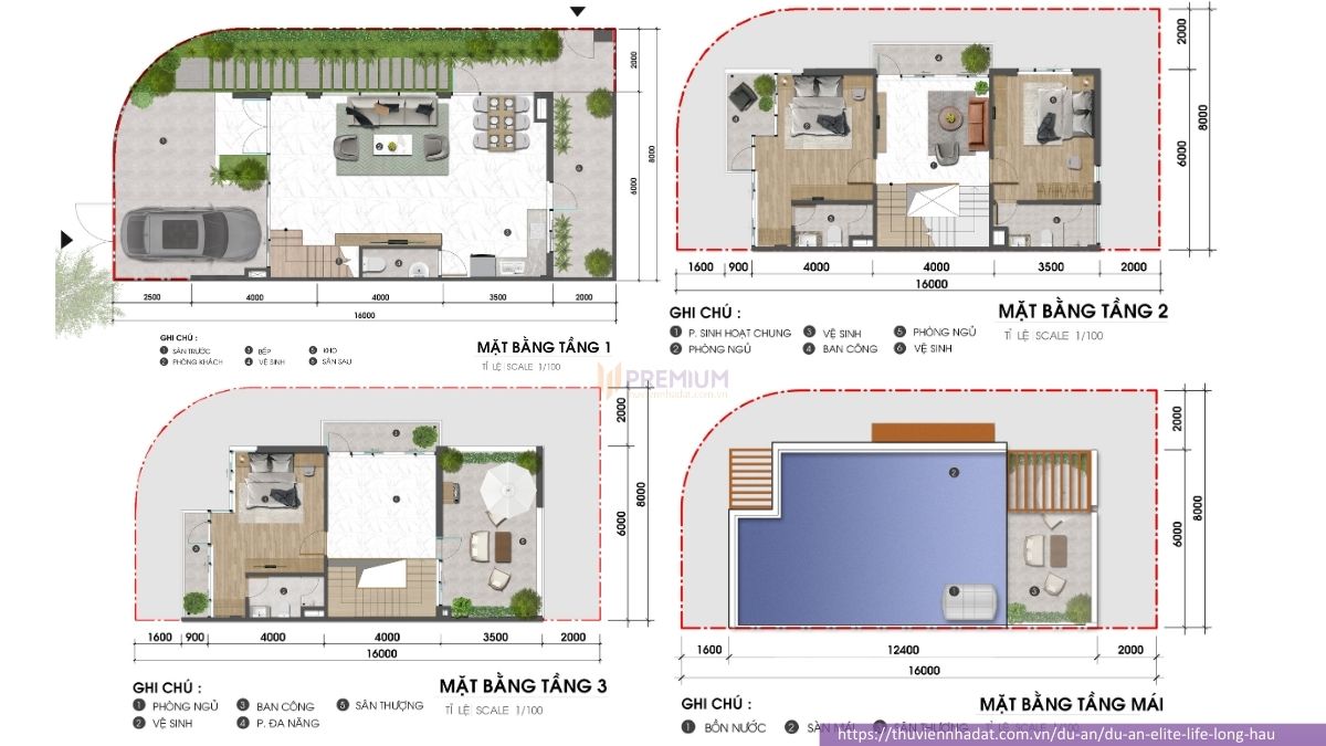 Layout căn góc Elite Life Long Hậu