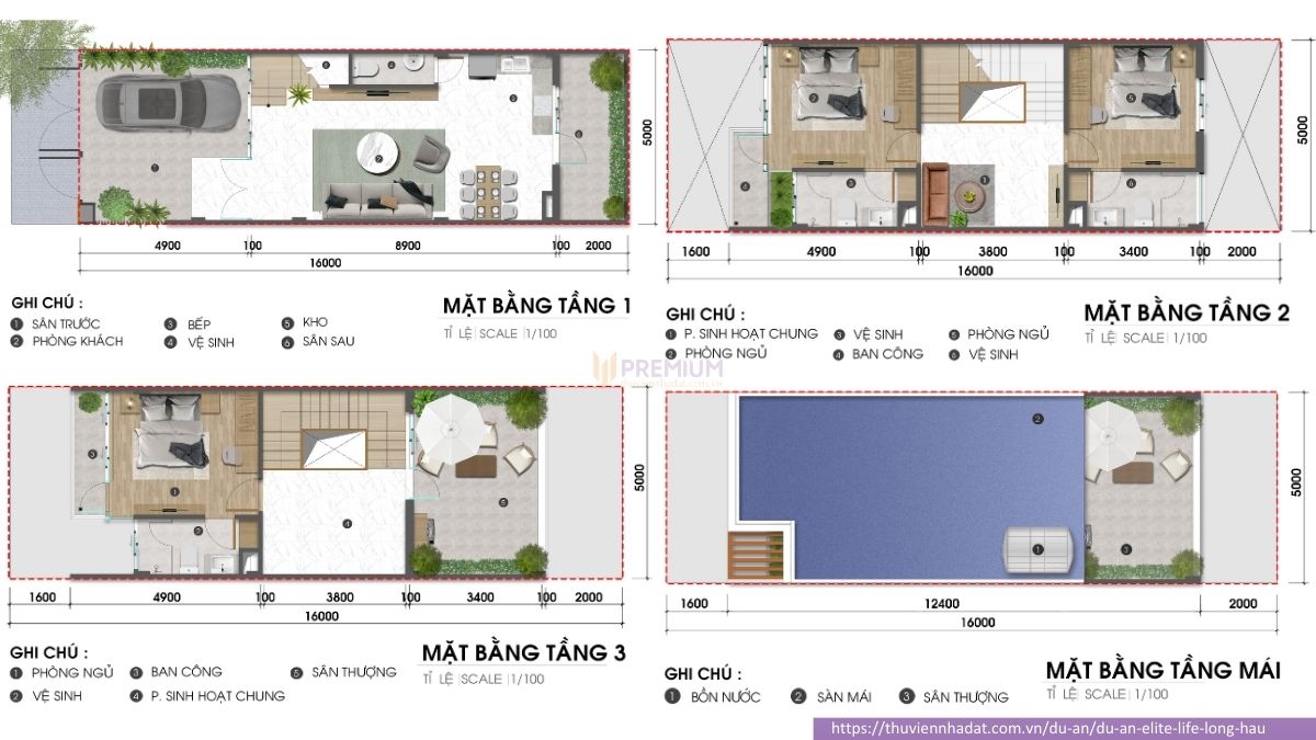 Layout căn thường Elite Life Long Hậu