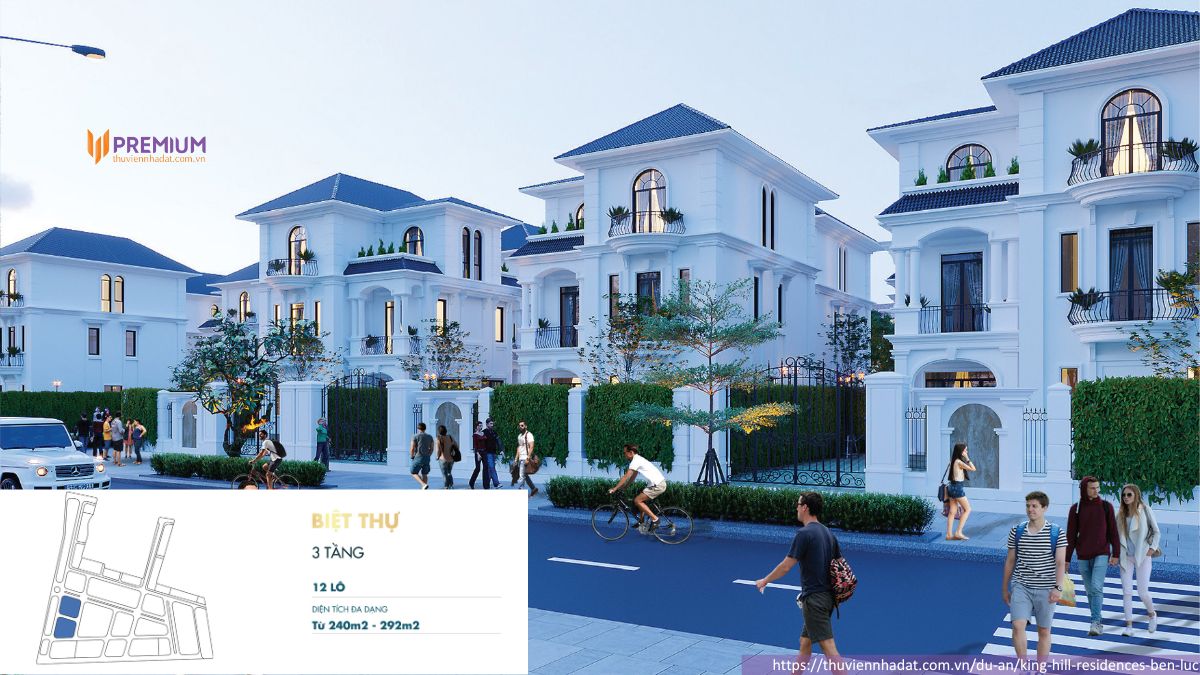 Mẫu biệt thự King Hill Residences Bến Lức