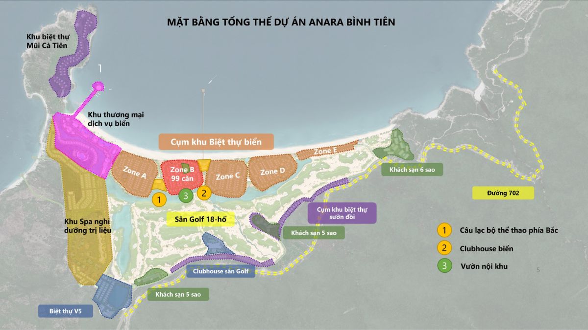 Mặt bằng Anara Bình Tiên Golf Club Ninh Thuận