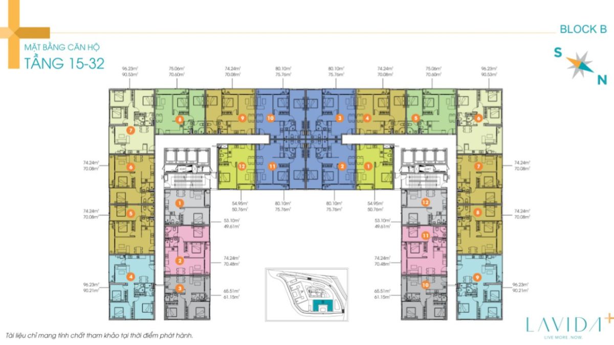 Mặt bằng tầng 15-32 Lavida Plus quận 7
