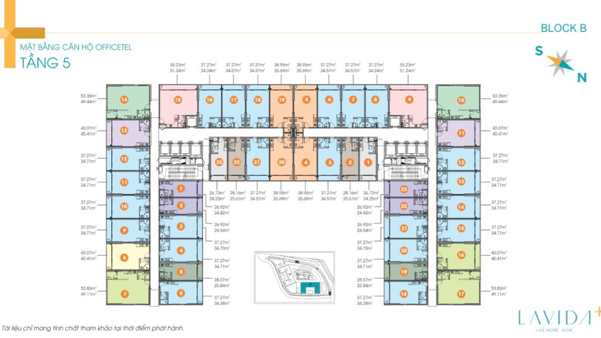Mặt bằng tầng 5 Lavida PLus quận 7