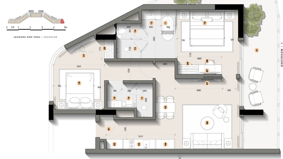 Layout Wyndham Grand Hotel Bình Châu