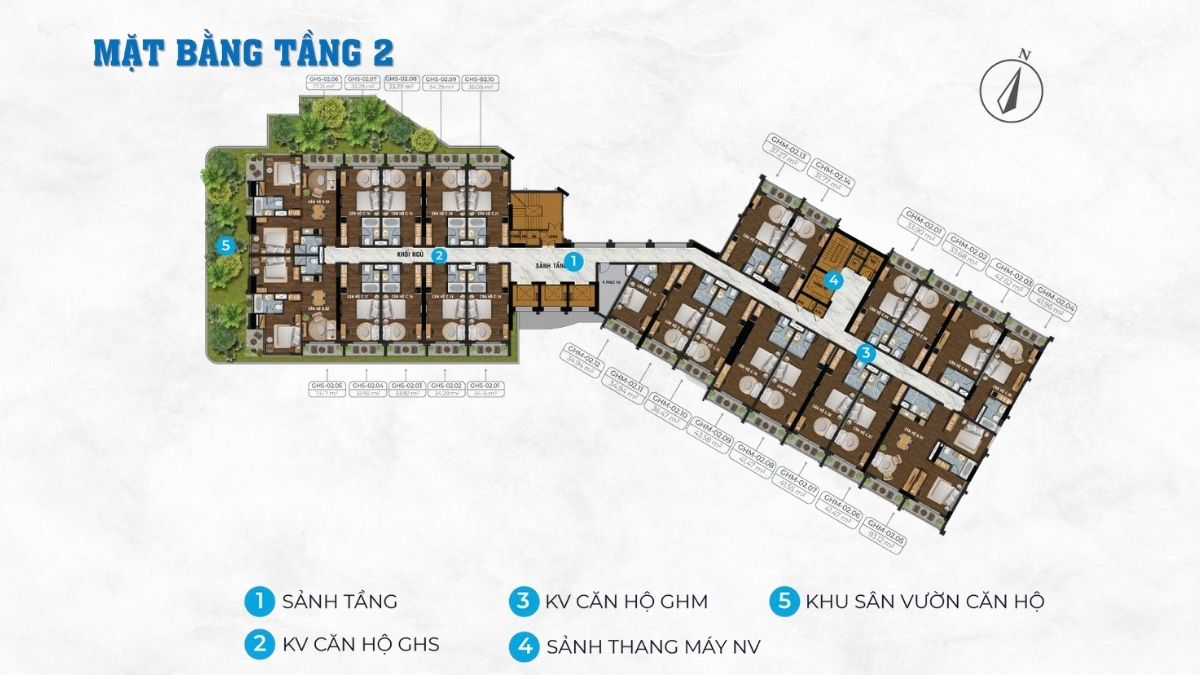 Mặt bằng tầng 2 Oyster Bay Vũng Tàu