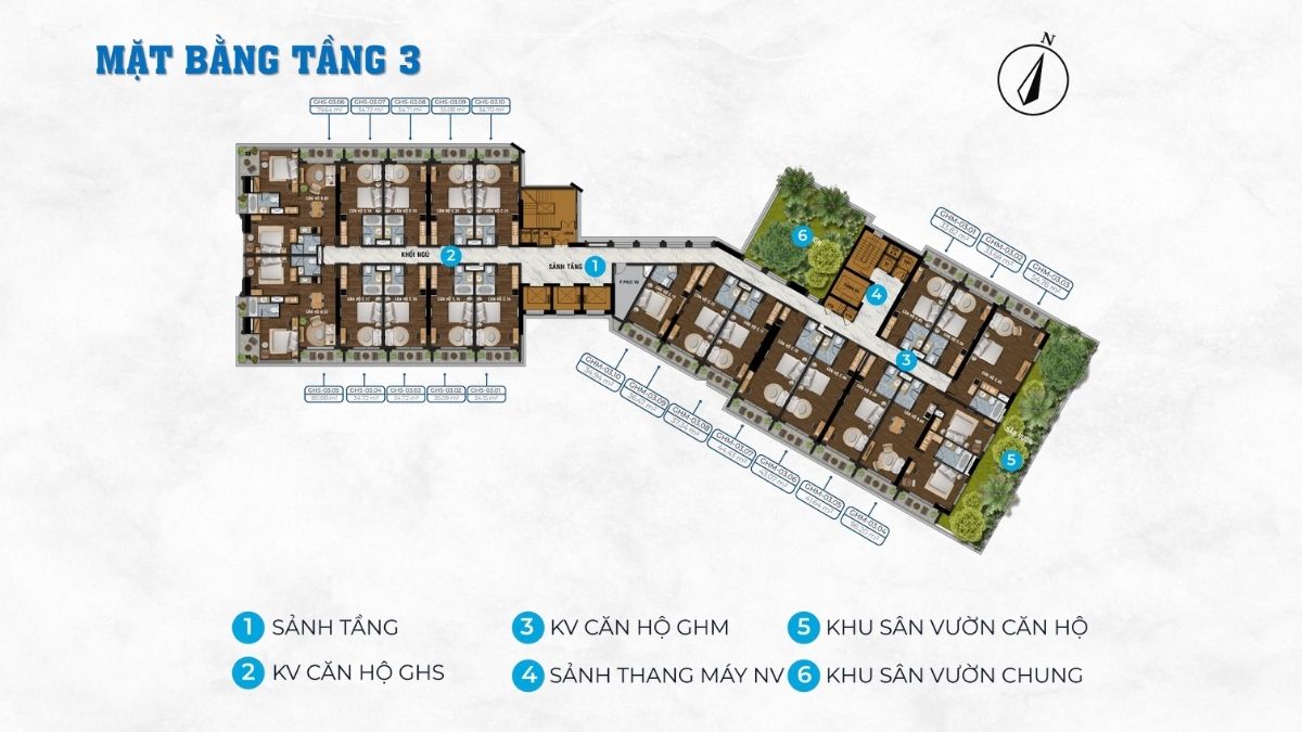 Mặt bằng tầng 3 Oyster Bay Vũng Tàu