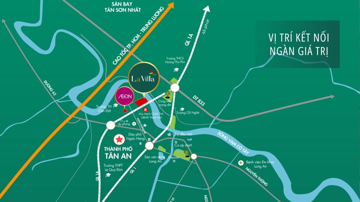 Vị trí La Villa Green City Tân An