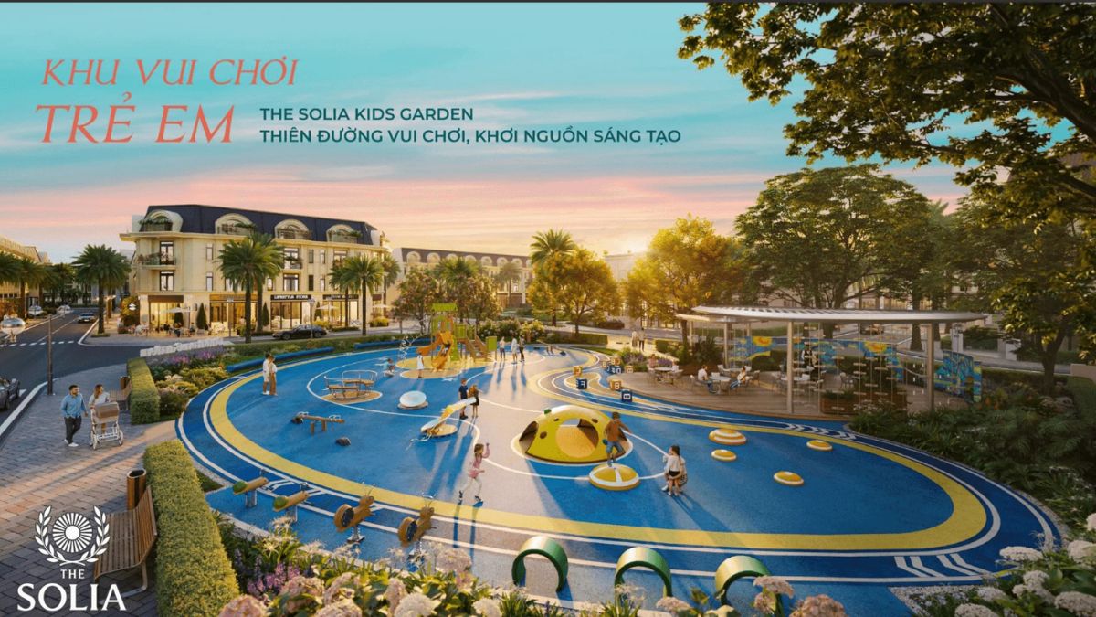 Sân chơi trẻ em (Children Garden) trong khuôn viên xanh của dự án The Solia.