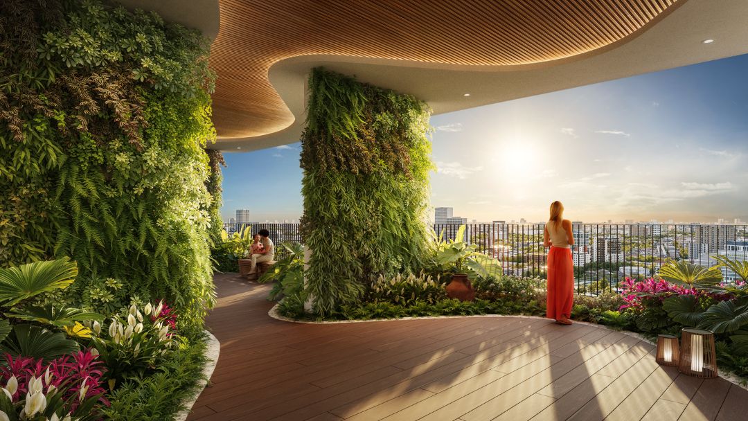 Phối cảnh thực tế công viên cây xanh tại dự án Green Skyline