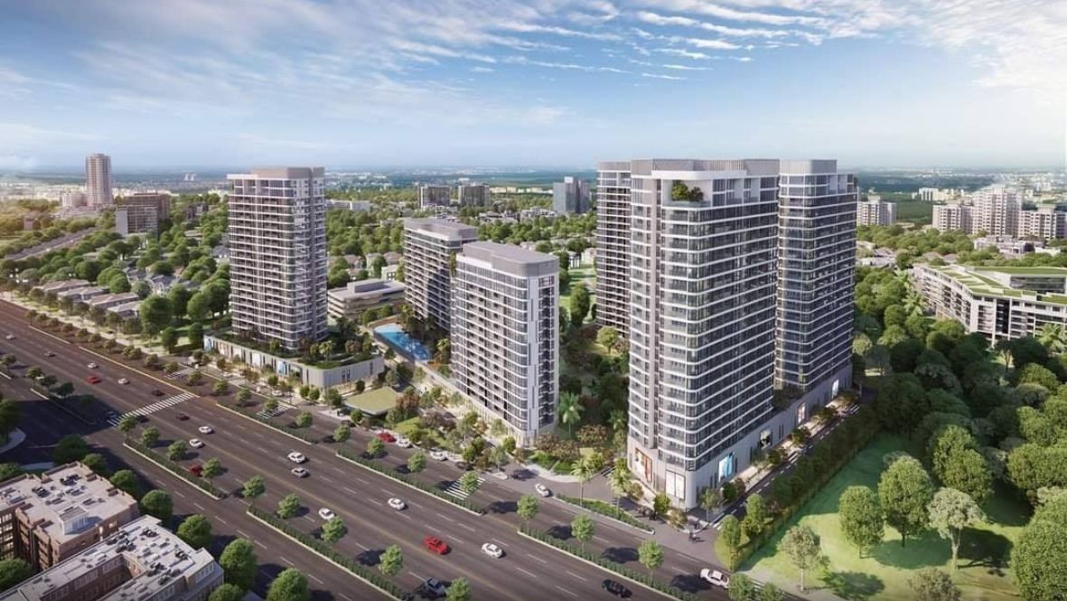 Phối cảnh hồ bơi tràn bờ Sky Pool tại dự án Ansana By Kita