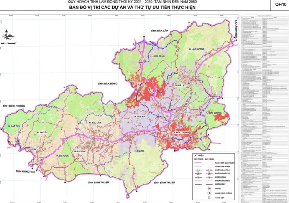 Quy hoạch Lâm Đồng 2030 - Mở rộng TP Đà Lạt và TP Bảo Lộc