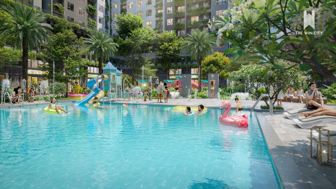 Phối cảnh hồ bơi chuẩn Olympic tại The Win City