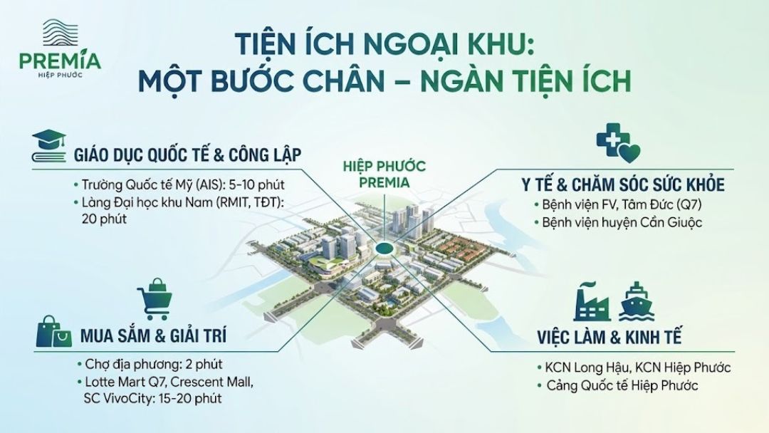 Phối cảnh dự án Hiệp Phước Premia ven sông Soài Rạp Nam Sài Gòn