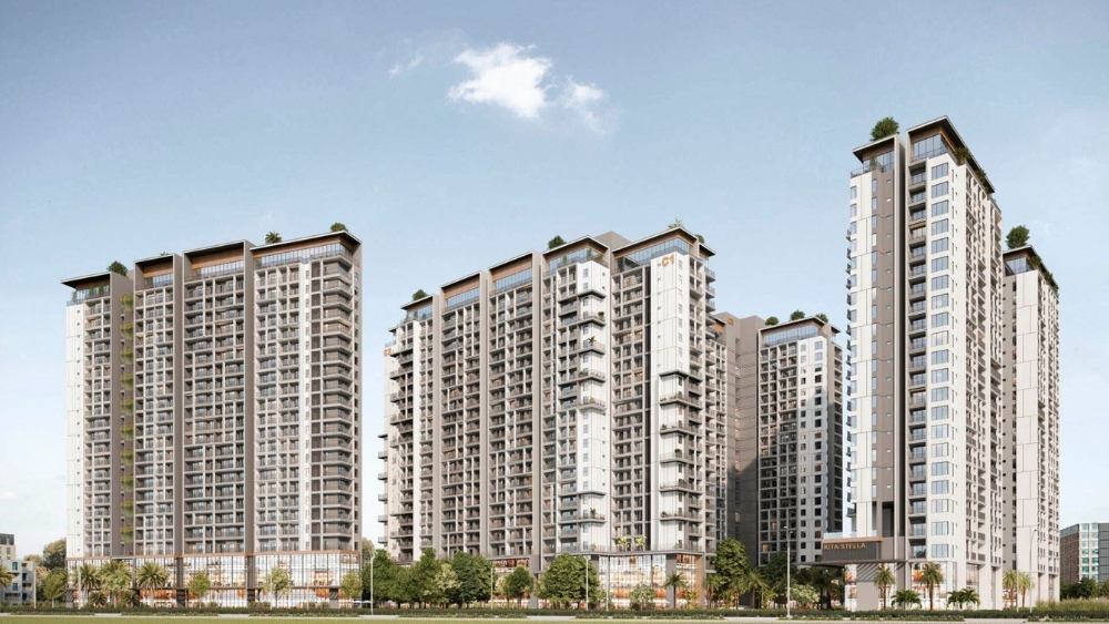 Không gian sống tràn ngập ánh sáng tại căn hộ Stella 69.