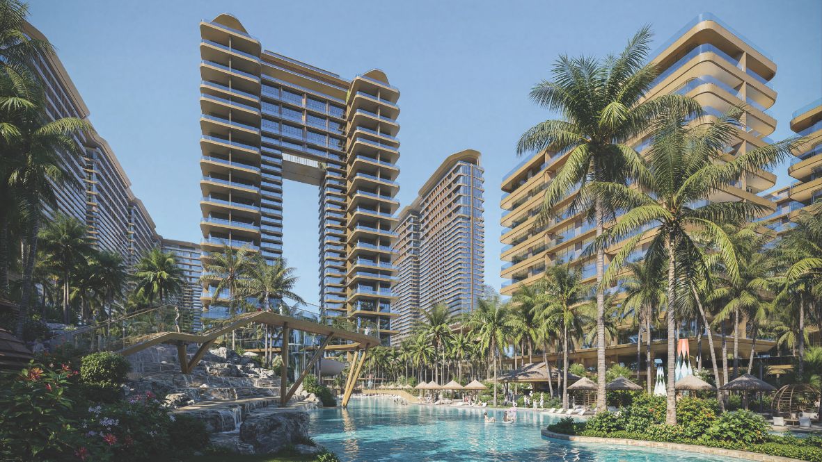 Phối cảnh tổng thể dự án Sunshine Bay Retreat với thiết kế Panorama hướng biển