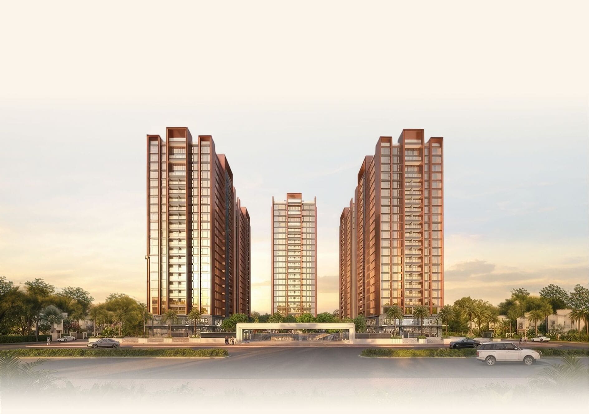 Phối cảnh kiến trúc tổng thể dự án căn hộ The Upper East Thạnh Mỹ Lợi