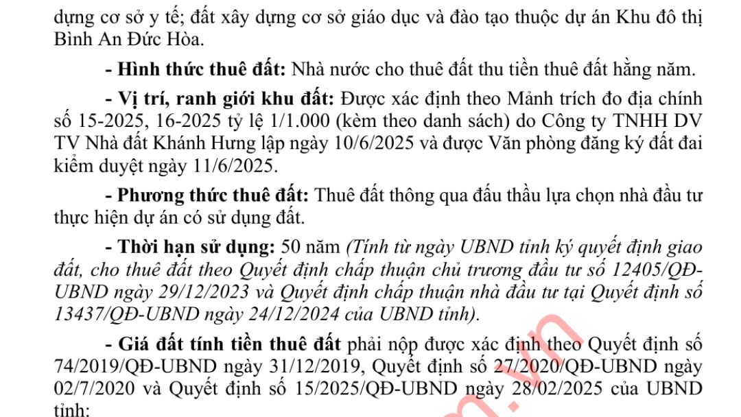Văn bản pháp lý về quyết định giao đất dự án The Win City
